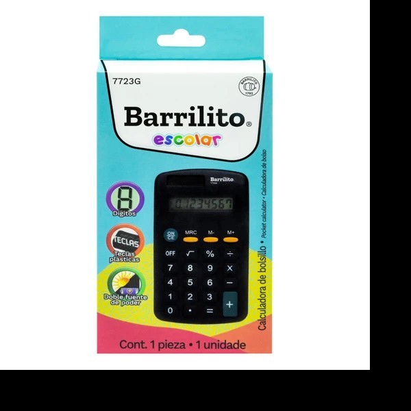 CALCULADORA BOLSILLO BARRILITO 77237785772J 8D E50C400